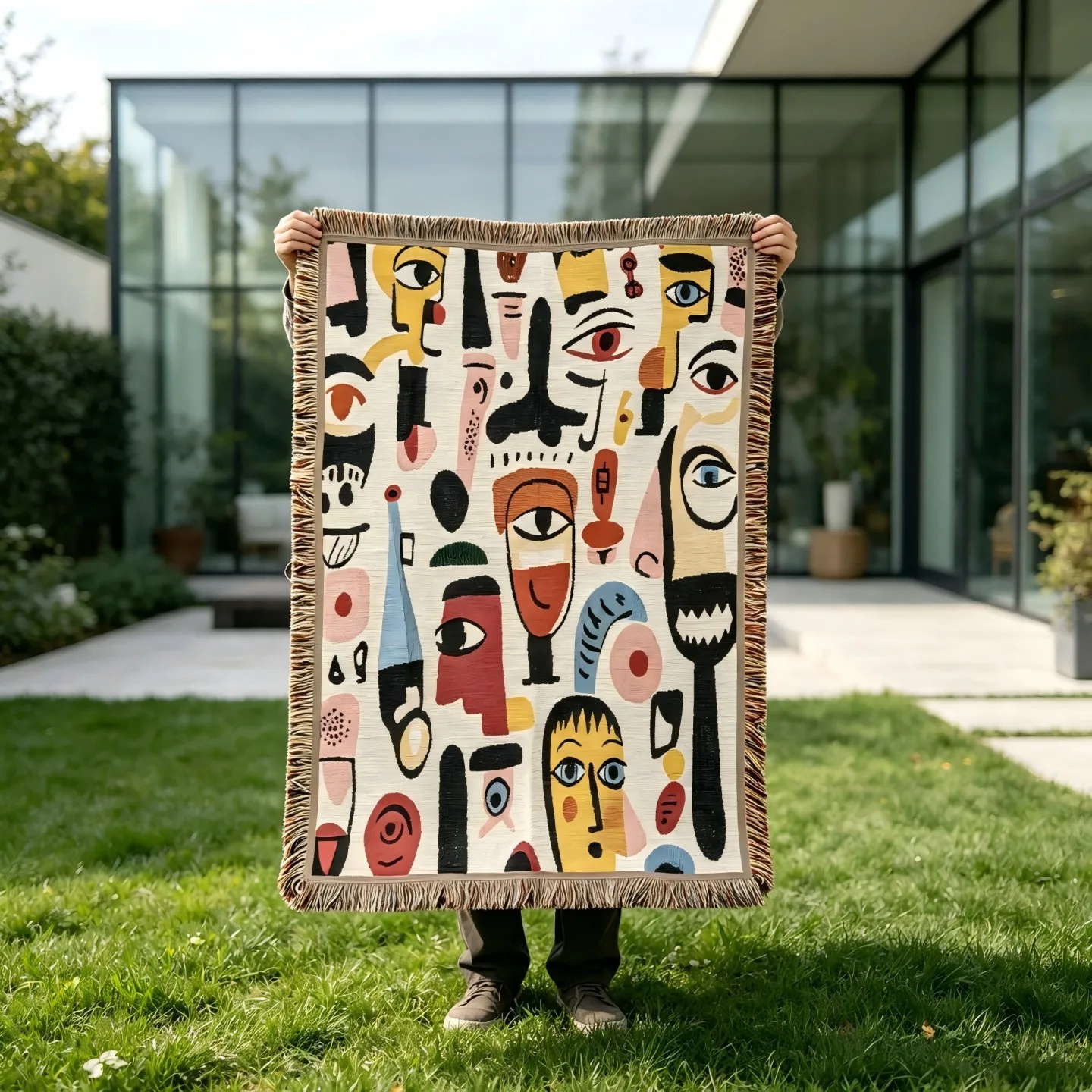 Woven Blanket Wall Decoration Tapestry Sofa Cover Multifunctional Leisure Blanket Living Room Decor Carpet Wall Hanging Painting