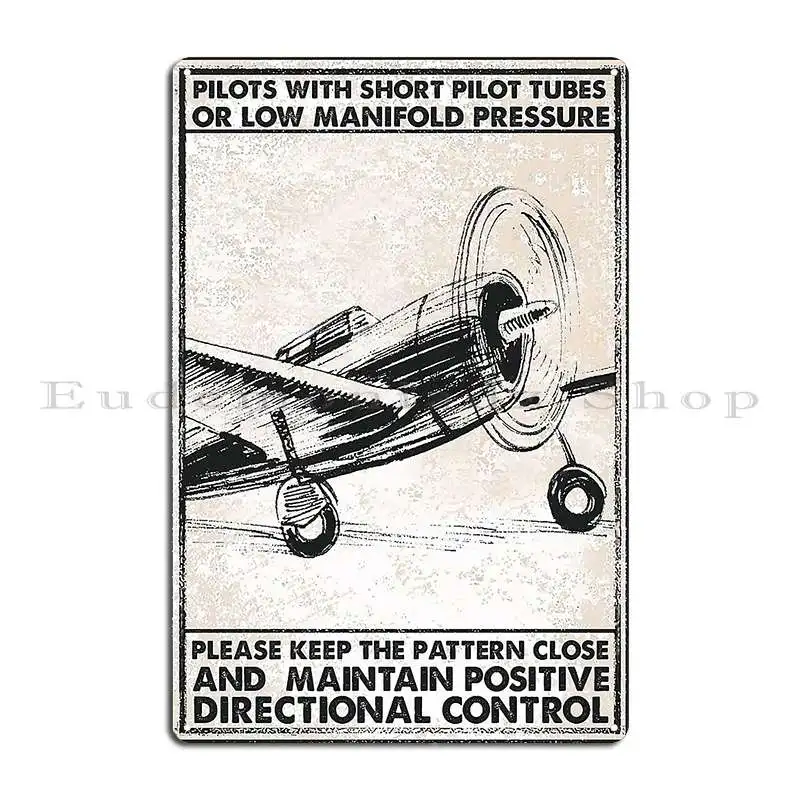 يرجى الحفاظ على أنابيب طيار قصيرة أو ضغط مشعب منخفض على النمط علامات معدنية جدار ديكور سينما تين تسجيل ملصق #2