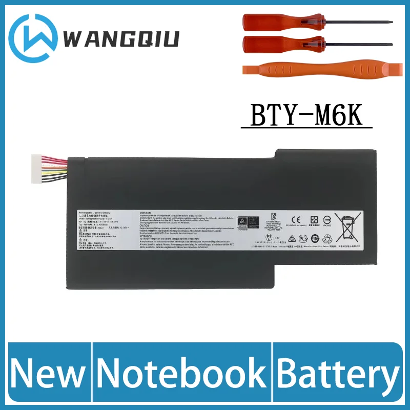 Wangqiu BTY-M6K BTY-M6J Batteria Del Computer Portatile Per Msi MS-16K2 MS-16K3 MS-16K4 MS-16K5 MS-17B1 MS-17B3 MS-17B4 MS-16W1 MS-16W2 MS-16R1-image