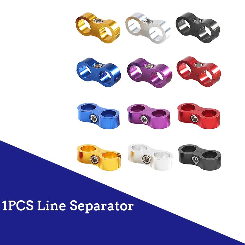 

Universal AN4 AN6 AN8 AN10 Billet Oil Fuel Water Hose Tube Seprator Divider Clamp Aluminum Line Separator Kit