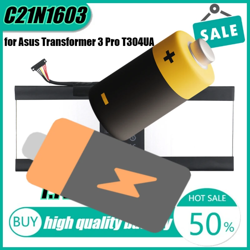 

7.7V 28Wh C21N1603 Laptop Battery for Asus Transformer 3 Pro T304UA 0B200-02100100 T303UA-0053G6200U