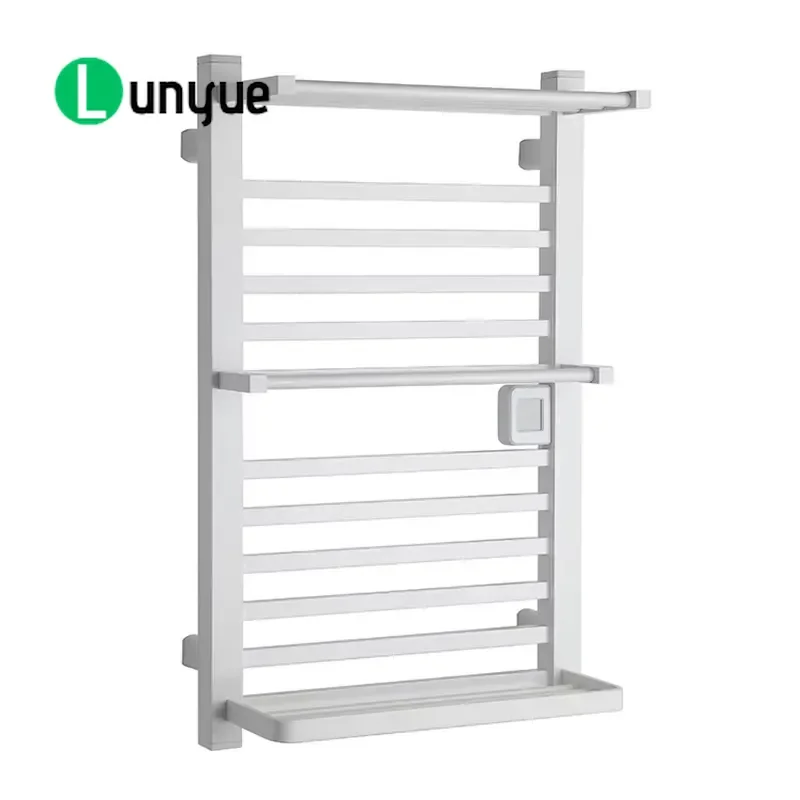 T5 Aluminum Electric Heating Towel Rack Modern Wall Mounted Bathroom Heater High Quality Space Saving Warm Dryer for Home