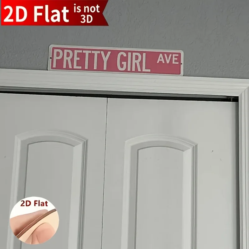 2D Flat wooden pretty girl Avenue signs, street signs, dorm/home decor, birthday, Thanksgiving, Christmas gifts for ladies