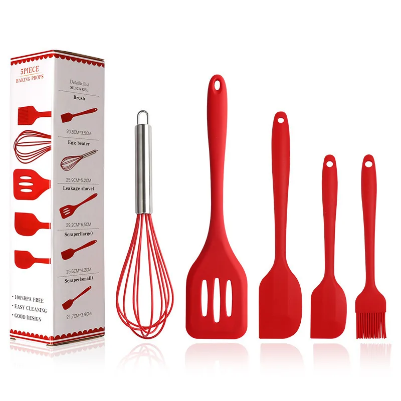 

Non-stick silicone kitchen tools set, kitchen utensils, scraper, kitchen items