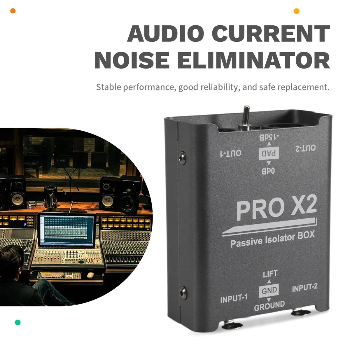 New 2-Way Audio Isolator, Audio Current Eliminator, XLR 6.5, Permalloy Isolator, Mixer Live Broadcast
