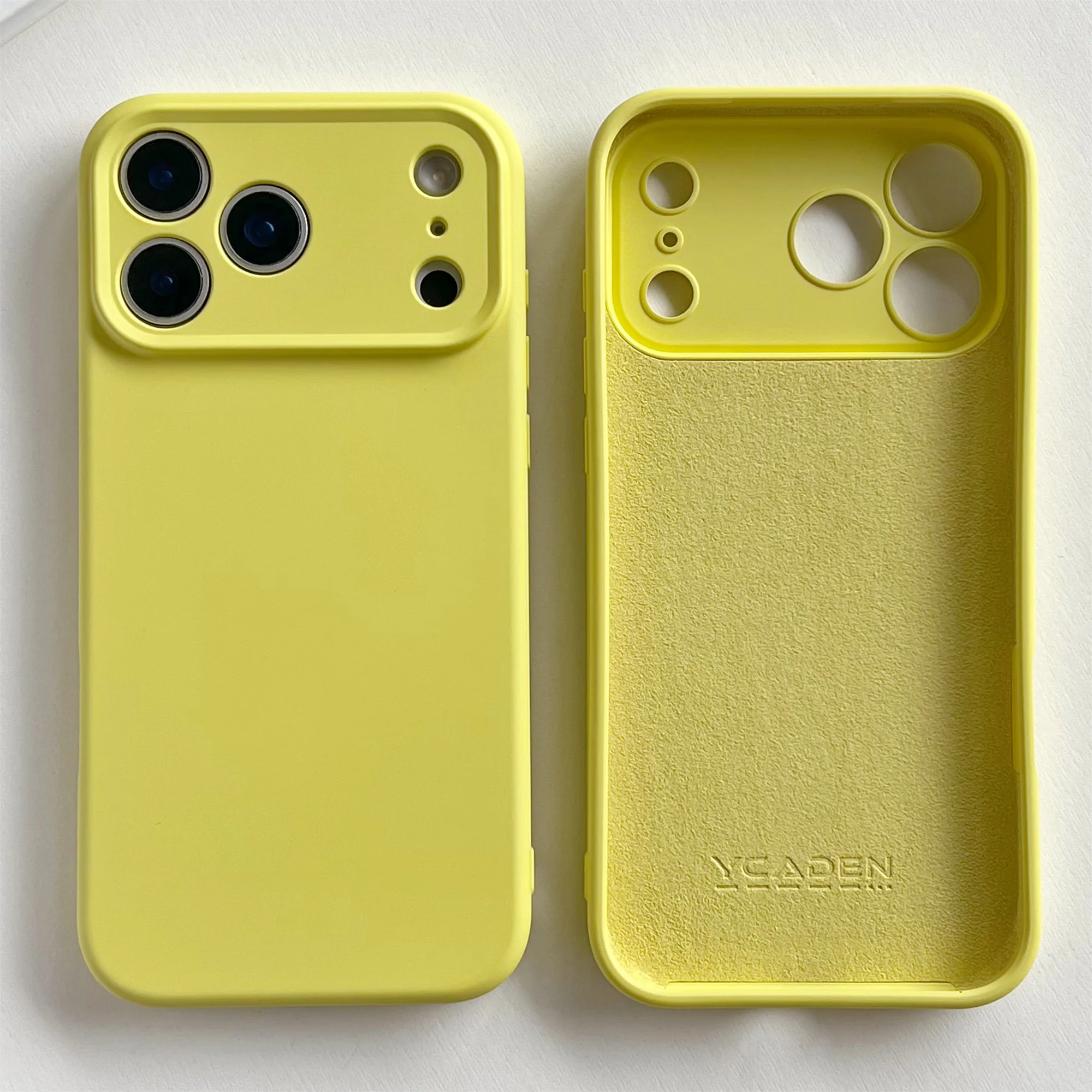 Shockproof Bumper For iPhone 17 Air New For iPhone 17 Pro Max Case For Apple iPhone 17 Pro Cover Yellow Liquid Silicone Rubber - náhled 2