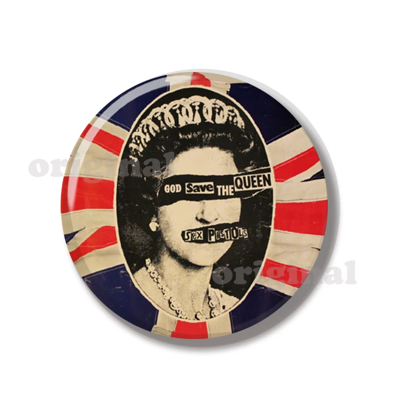 44MM God Save The Queen Pin Soft Button Pin Jewelry Creative Badge Cartoon Brooch Lapel Pin Bag Backpack Hat Decoration