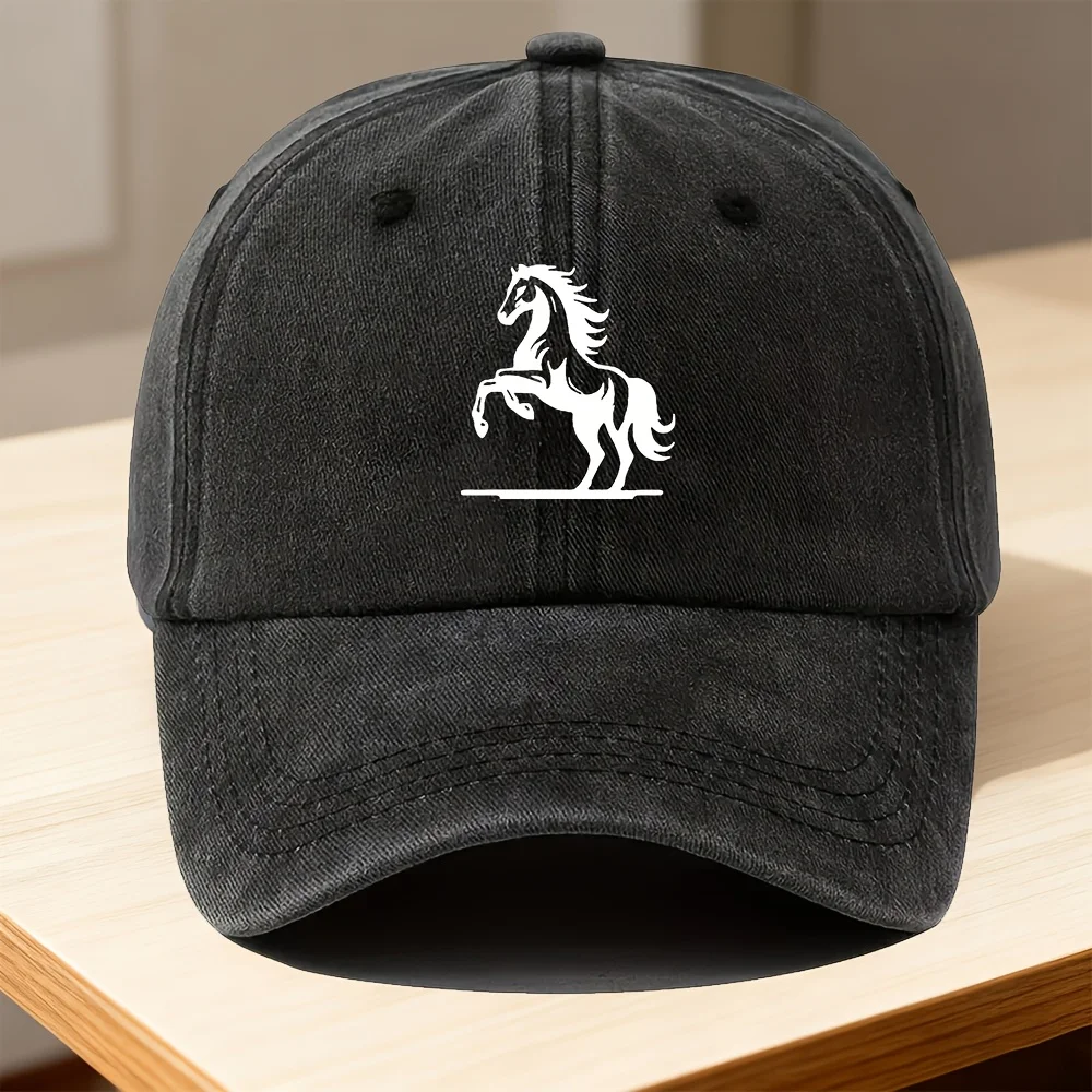 

Бейсболка с графическим принтом «Пони», из премиального хлопка, регулируемая, для повседневного использования и активного отдыха