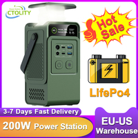 CTOLITY 200W Power Station Camping 192Wh Lifepo4 Power Bank 60000mAh Portable Charger Battery Emergency Power USB TYPE-C Port