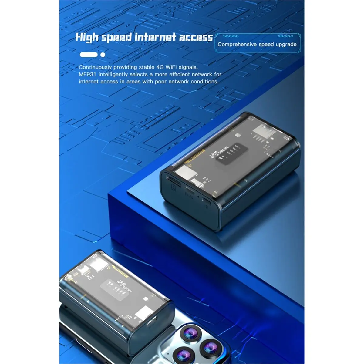 A72U Wifi Router SIM Card 300Mbps 4G Wireless Modem Outdoor Mobile Hotspot WI-FI High Speed Internet Adapter 5200mA EU