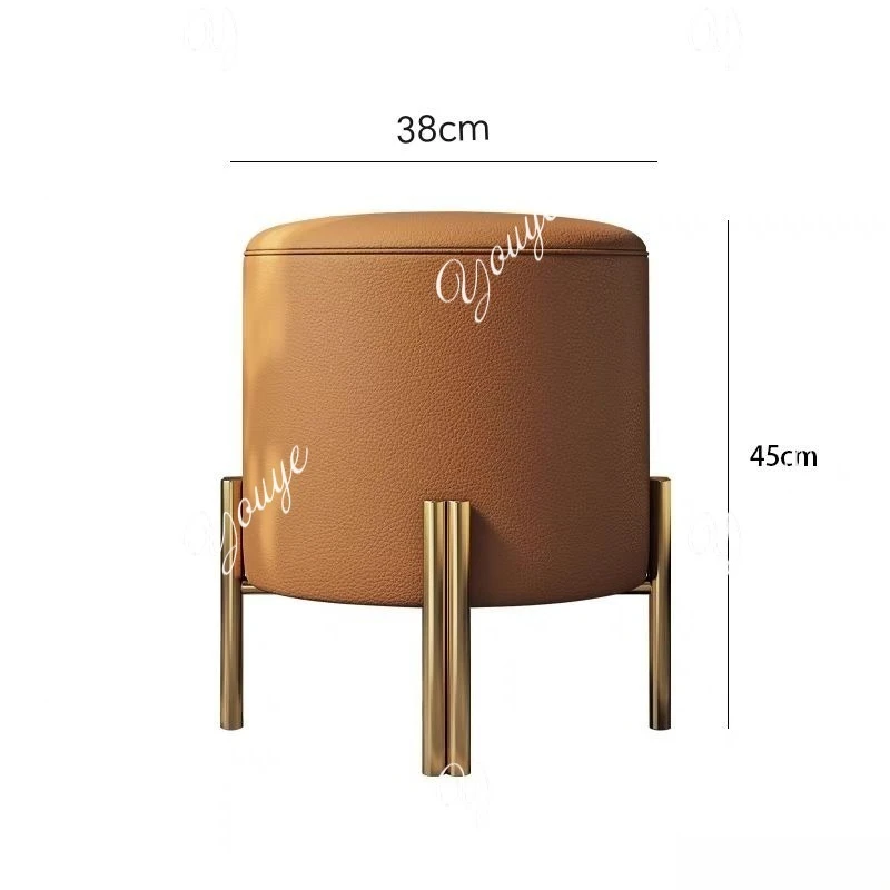 Tabouret de vanité de luxe pour chambre à coucher, chaise de maquillage minimaliste moderne, thé élégant et siège bas