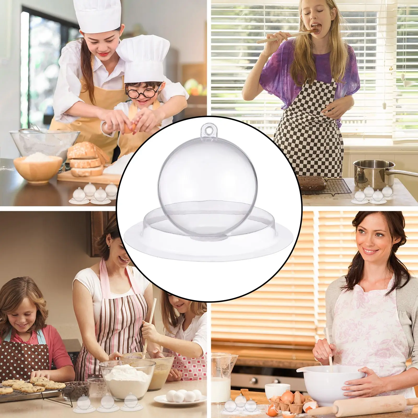 

8 шт. форма для мусса, торта, принадлежности для выпечки, компактные многоразовые пластиковые десерты, шоколадный пудинг, инструмент для выпечки «сделай сам», пищевой класс, легко чистится