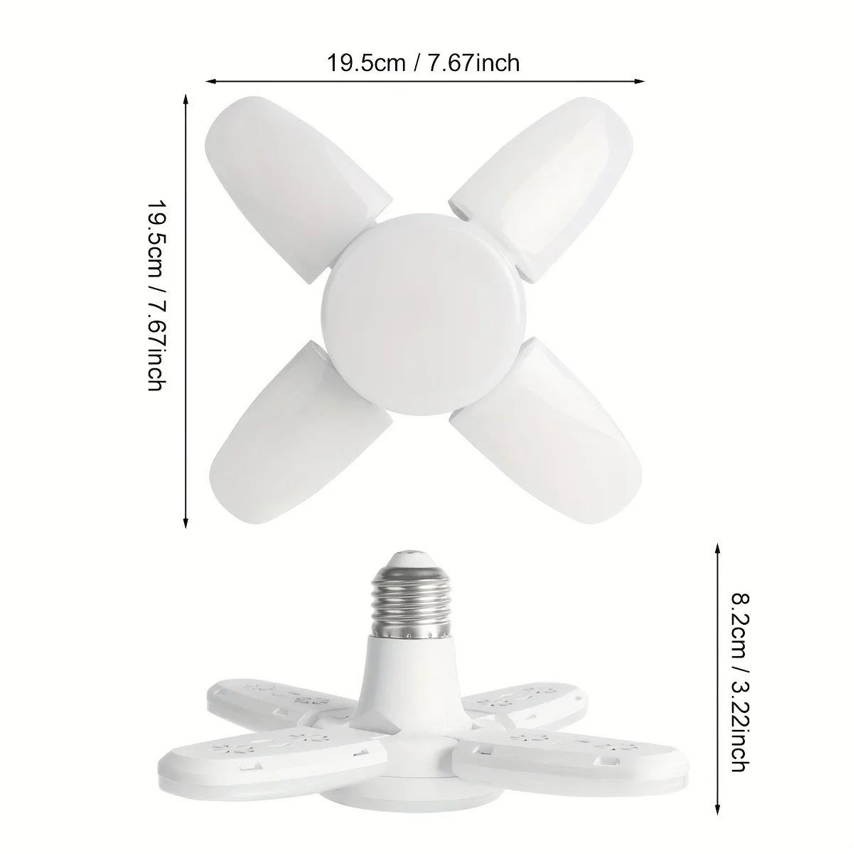 28W Foldable 4+1 Short Leaf Fill Light Mini 4 Panel LED Selfie Light Portable Dimmable Photography Ring Light with Tripod Mount for Live Streaming Makeup Video Shooting