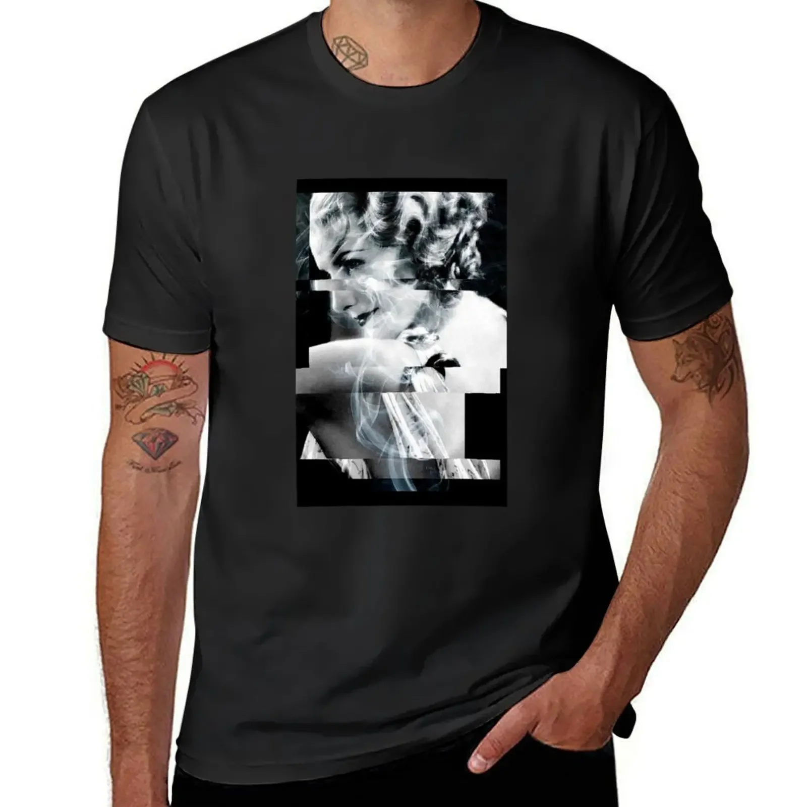 Barbara Stanwyck - SmokeGlitch T-Shirt heavyweights vintage graphic tee for a boy anime compression shirt men