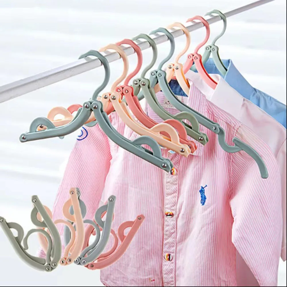 Portable Clothes Hanger Travel Hanger Folding Cloth Hanger Closet Clothing Underwear Organizer For Clothes Drying Rack Wardrobe