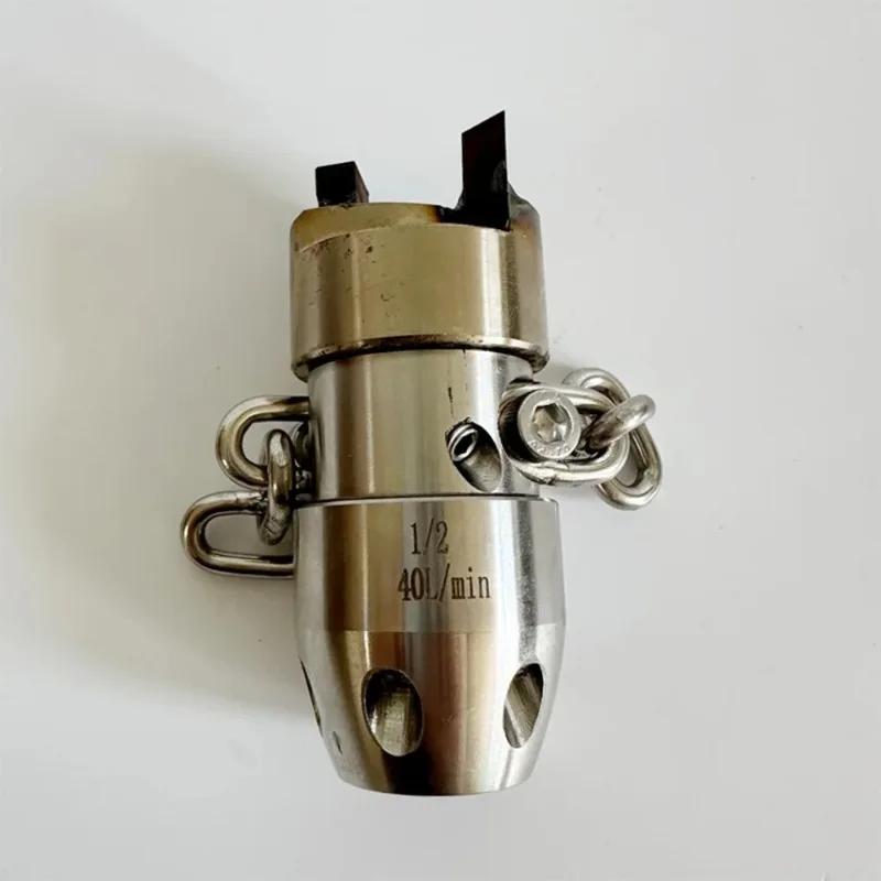 

1/2 40L Sewer Jet Rotating Chain Root Cutter Durable Steel Head 300bar Rotating Chain Nozzles Wear-resistant Alloy bladen Head