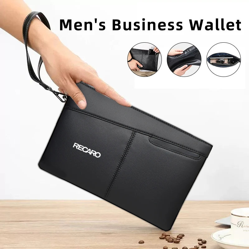 Car Men's Clutch Bag Business Handbag Card Case Phone Cash Wallet For Toyota RAV4 Corolla Avalon Supra Yaris Camry Tacoma Avanza
