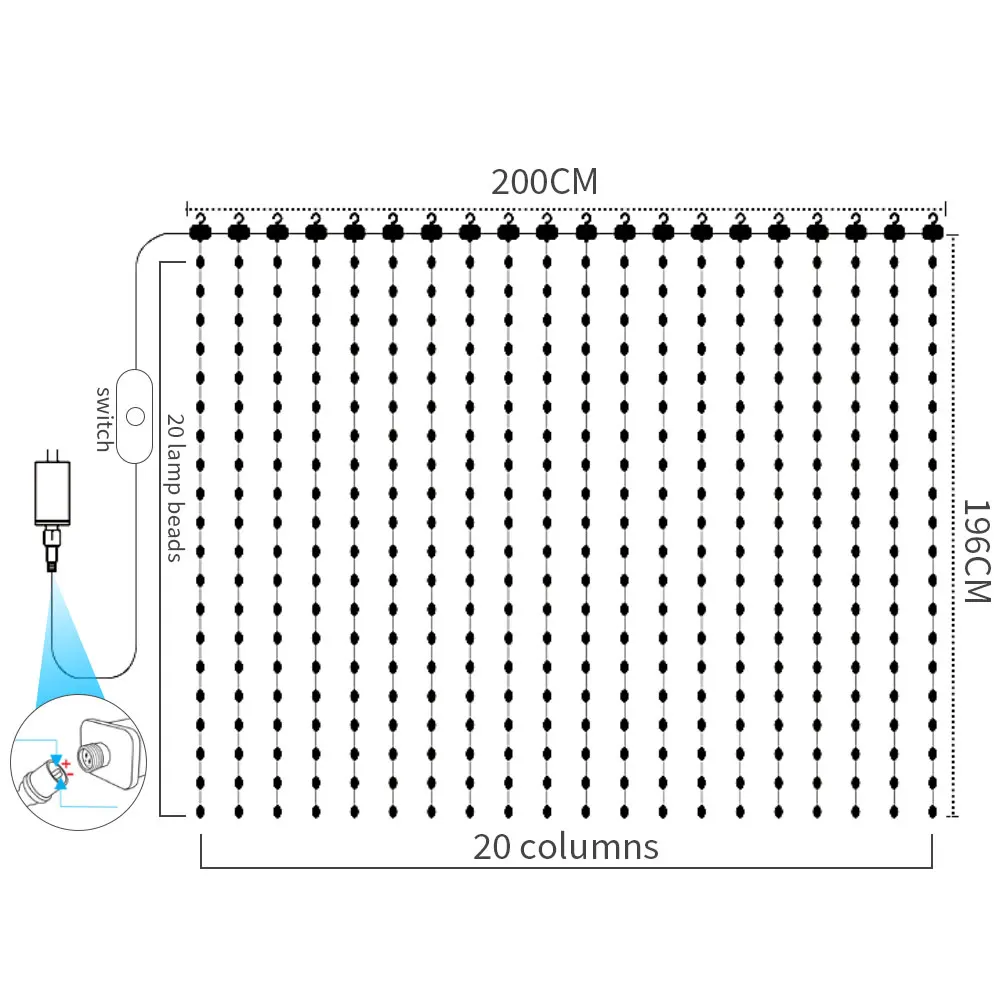 Imagem -06 - Inteligente Bluetooth Rgb Cortina Led String Luzes Guirlanda App Faça Você Mesmo Picture Display Festa Decoração do Casamento Lâmpada Ws2812 Ws2812b 400leds por m