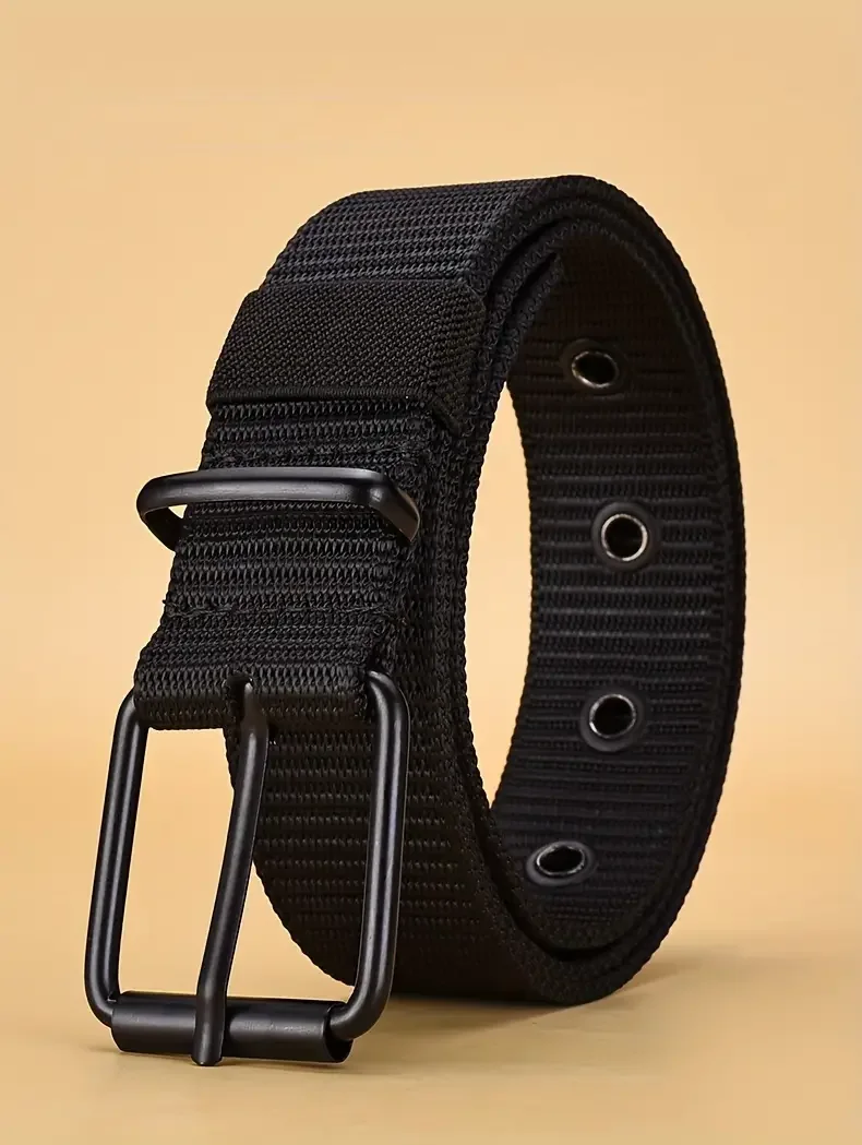 3pcs Men's Casual Canvas Belt, Golf Belt, Durable Outdoor Sports Pants Belt, Jeans Belt, Suitable for Daily Leisure and Sports
