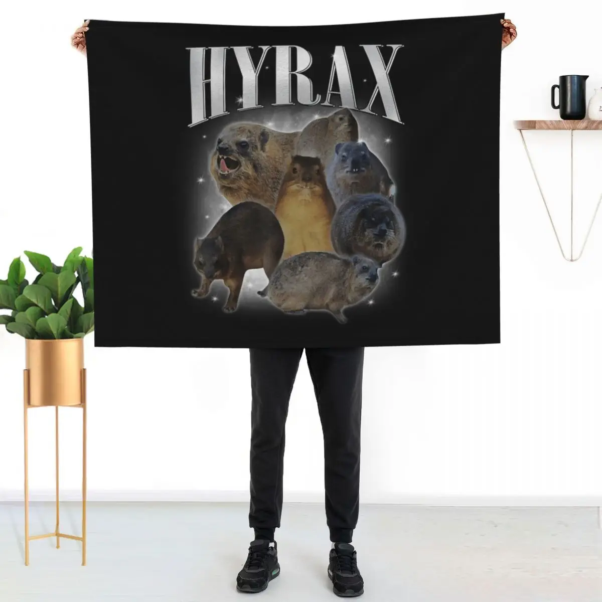 Funny Hyrax Oddly Specific Meme Animal For Family Tee Throw Blanket All Season Lightweight Soft Blanket for Bed