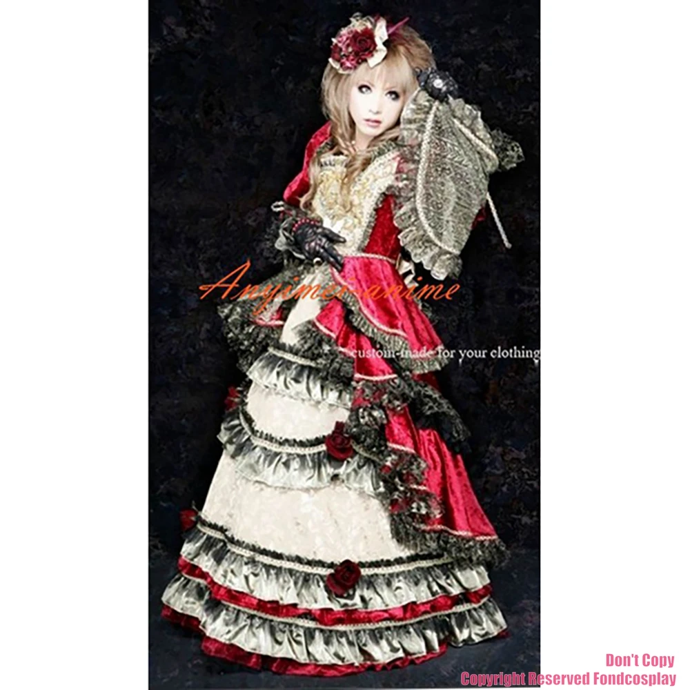 fondcosplay tripp Fashion Hiphop gothic Versailles Hizaki Visual J Rock Outfit Dress Cosplay Costume CD/TV[CK983]