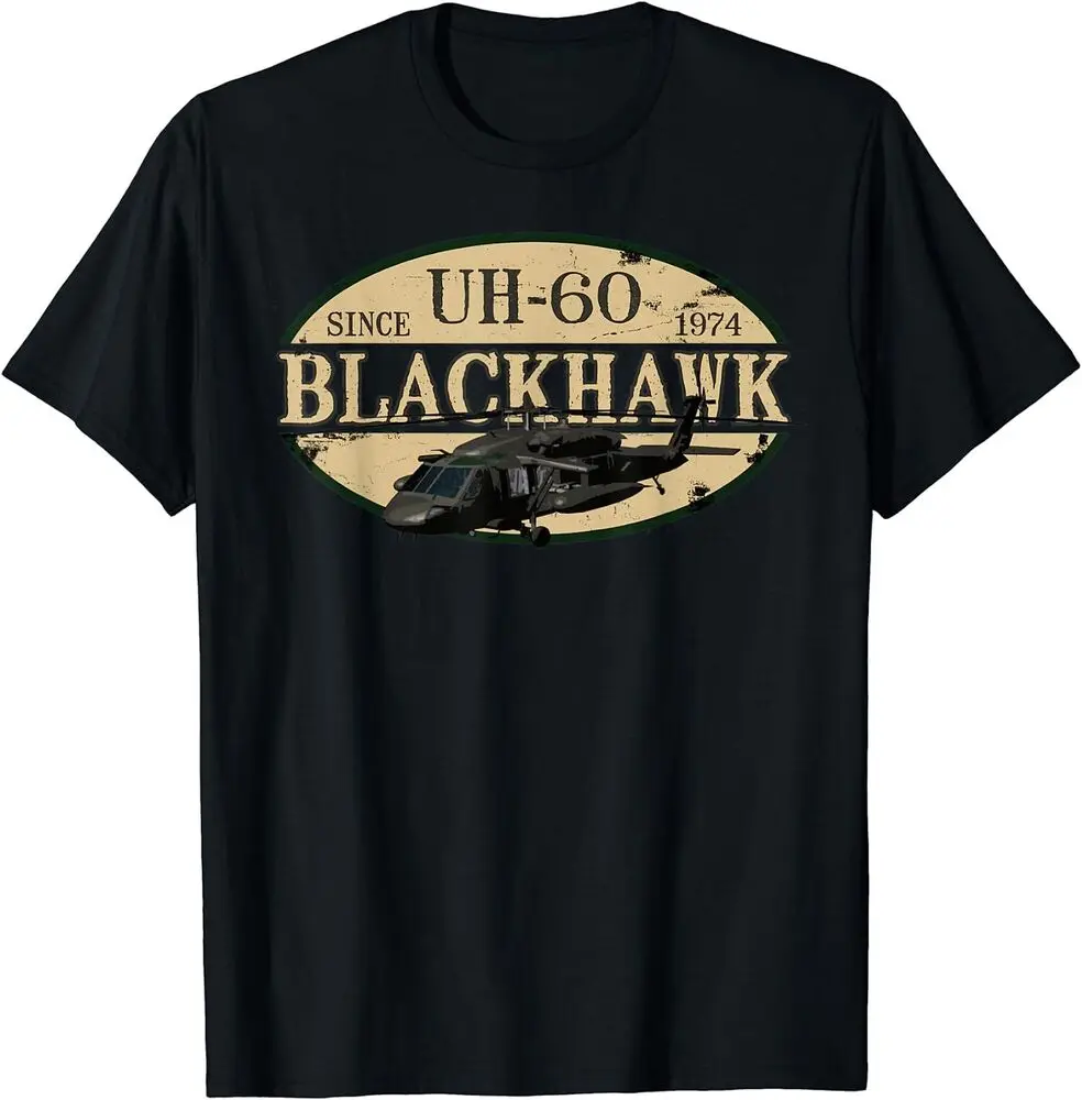 Cool Vintage UH-60 Helicopter T-Shirt Unisex T-shirts For Man Woman Short Summer Tees Luxury Brand Fashion Couple's Cloths