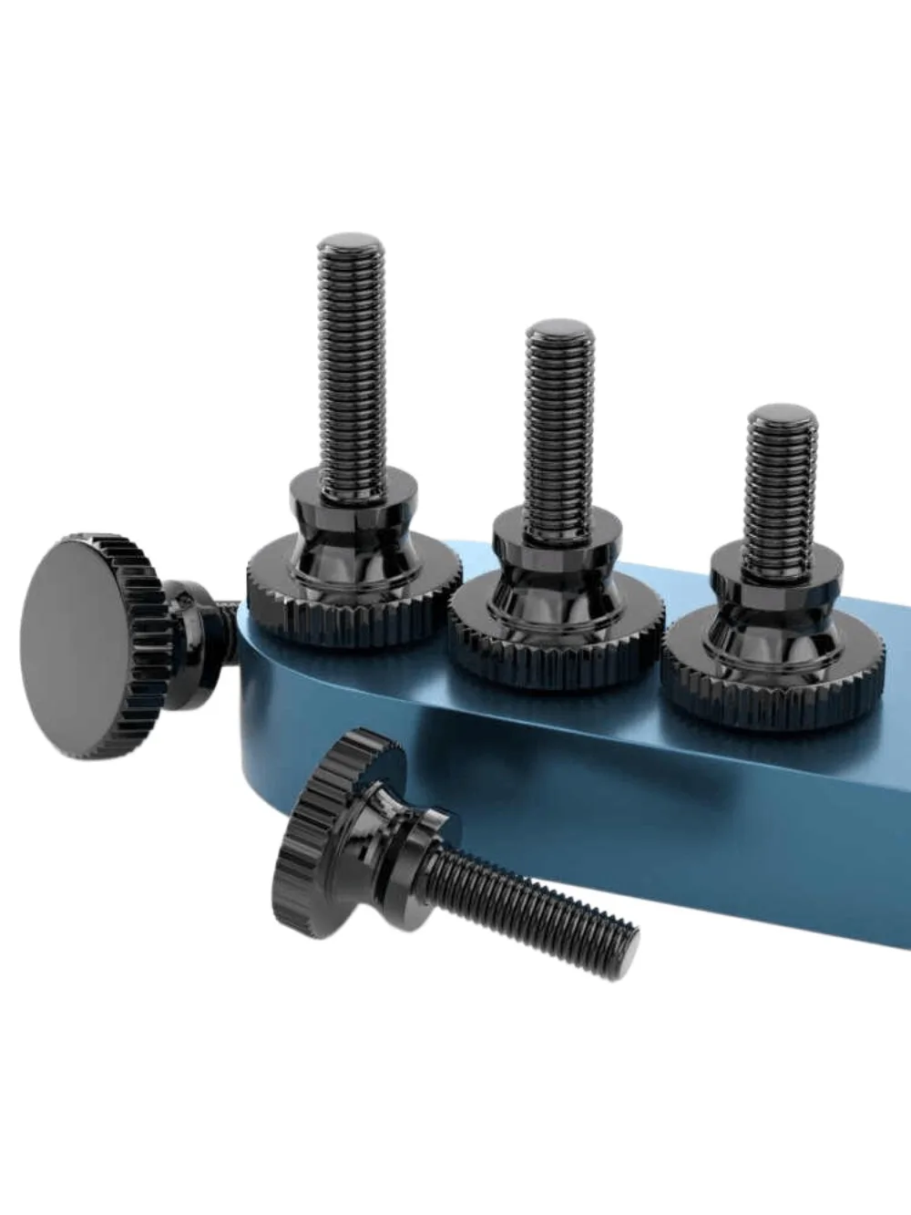 GB834 M3-M10 Black Zinc Knurled High Step Thumb Screw Hand Tighten Thumbscrew for Curtain Wall Glass Lock Adjustment Fastener