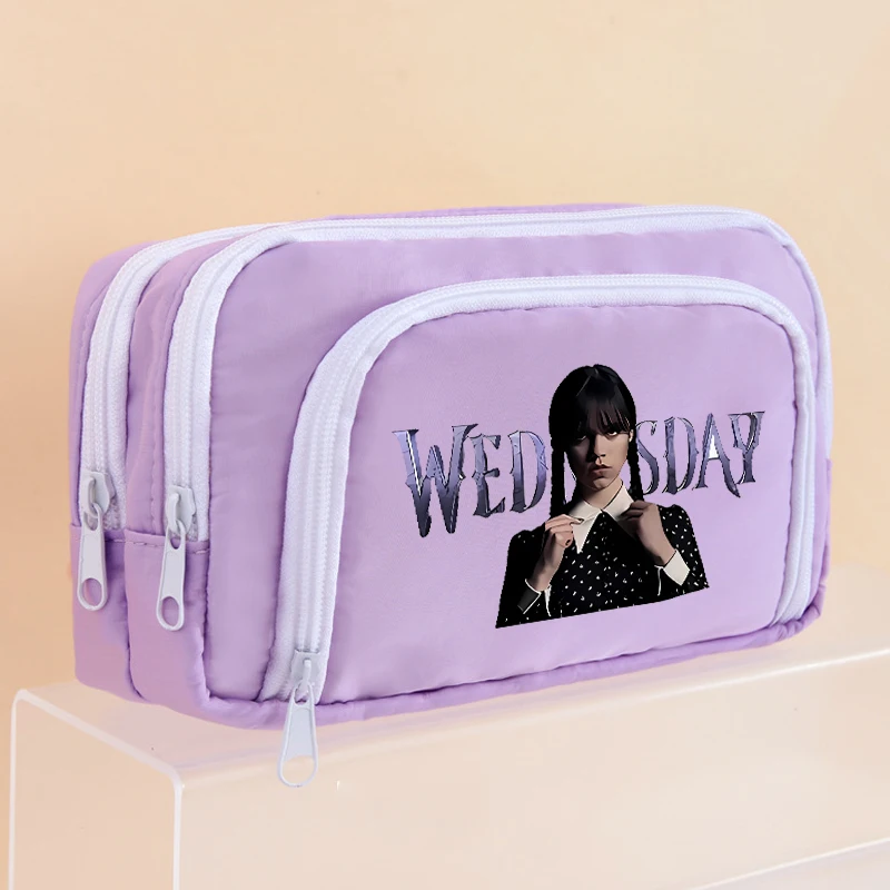 

Wednesdays Addams Pencil Case Girls Anime Storage Pen Bags Student Back To School Stationery Pouch New Women Cosmetic Bag Gift