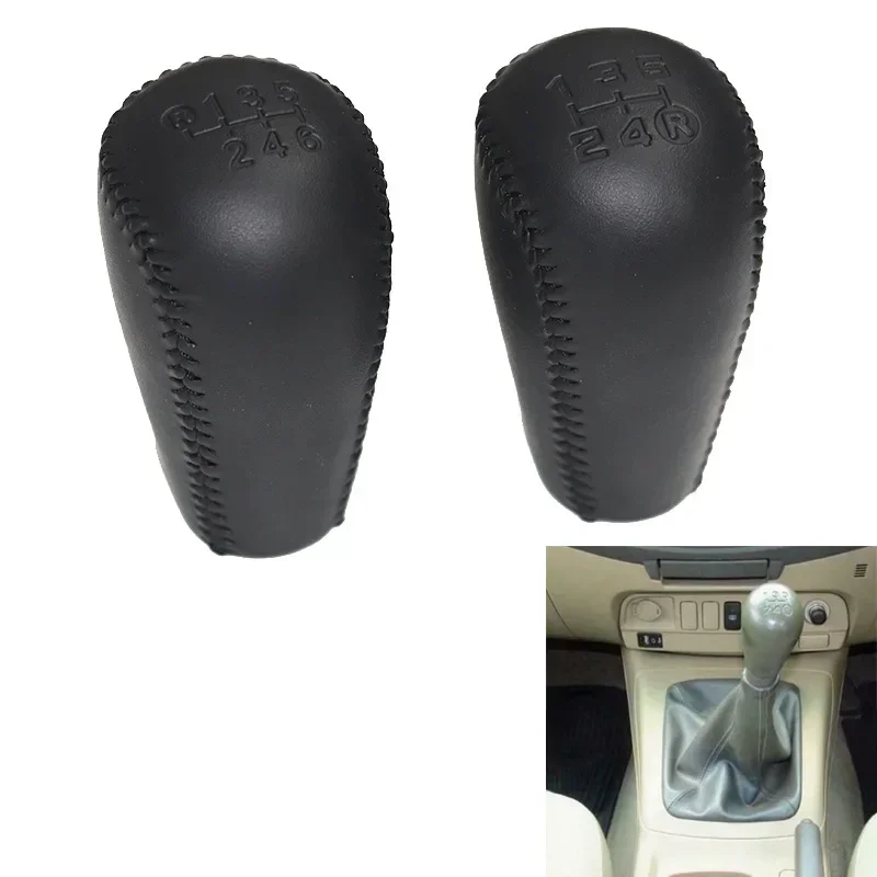 5 /6 speed Leather Car Gear Shift Knob Head Gear Cover Lever Stick For Toyota Hilux Vigo KUN26 MK6  2004-2014