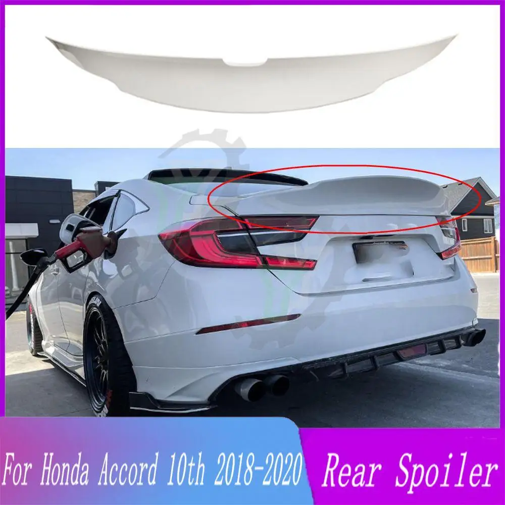 

High Quality ABS Plastic Car Rear Trunk Spoiler MCX Style Rear Wing Lip Trim For Honda Accord 10th 2018 2019 2020