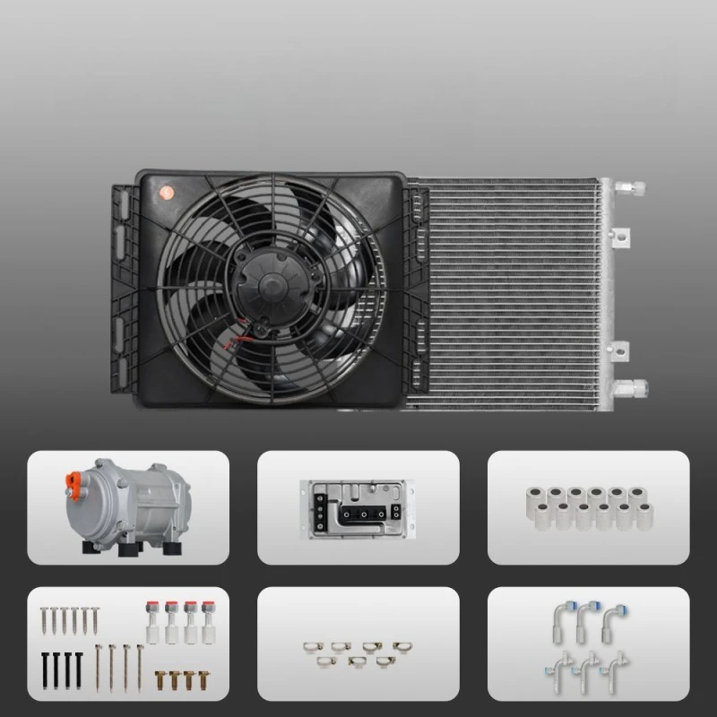 12V 24V DC wall-mounted air conditioner, air conditioning kit, high-efficiency parking cooling system,caravans, RVs