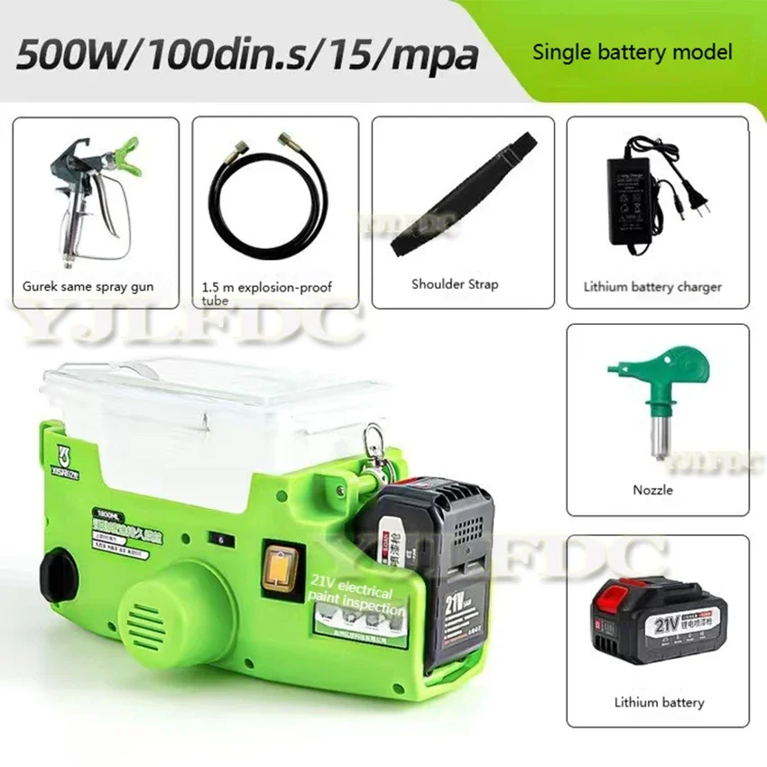 New Airless Sprayer Lithium Battery Professional High Pressure Paint Sprayer Suitable for Makita Battery High-capacity