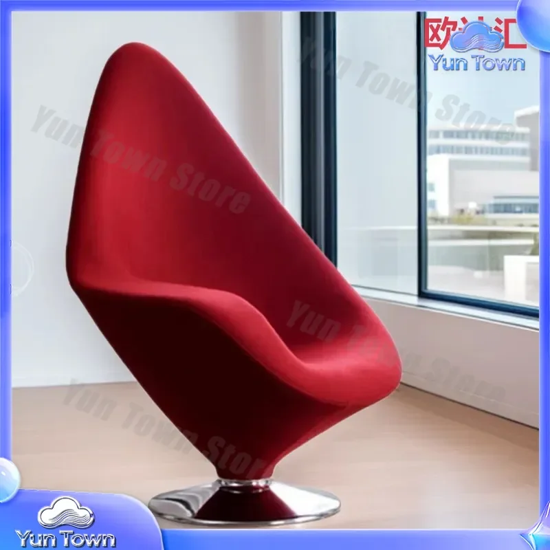 Designer High Back Negotiation Chair for Office Home Hotel Use Nordic Fiberglass Sofa Chair Single Leisure Leaf Chair