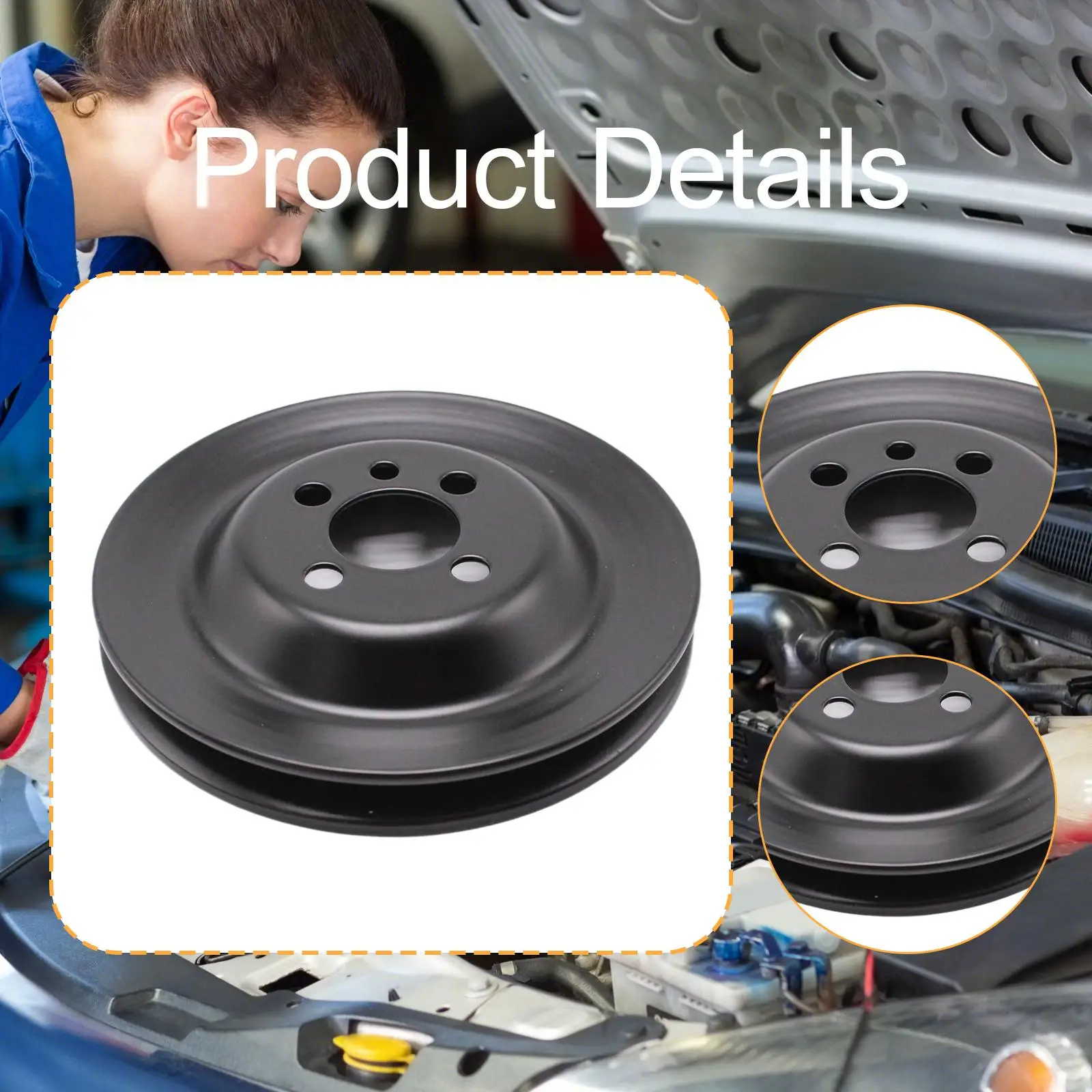 Car Crankshaft Pulley Simple Installation Metal Replace for Golf MK2