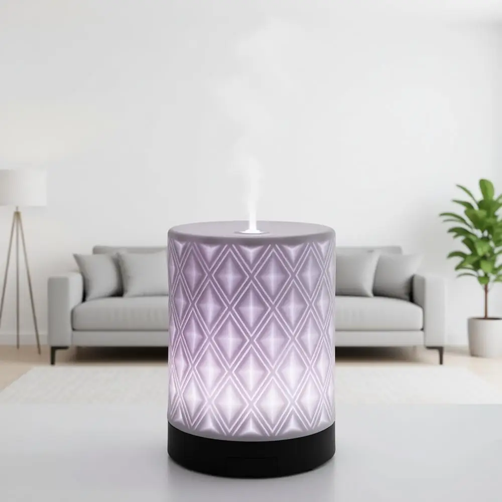 

Аромадиффузор для больших помещений, белый, керамический, 250 мл, с 4 таймерами, 7 ночными светильниками и автоматическим отключением для домашнего использования