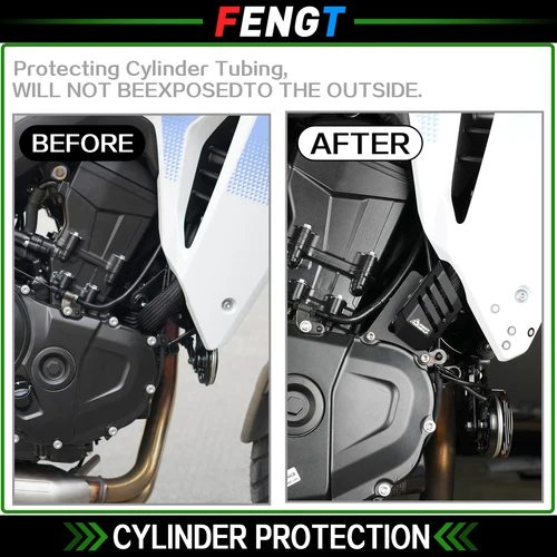 Imagen 2 del producto Para HONDA TRANSALP750 XL750 TRANSALP750 XLV línea de conducto de motor de motocicleta protección de tubo cubierta de motor cubierta de cilindro XL 750