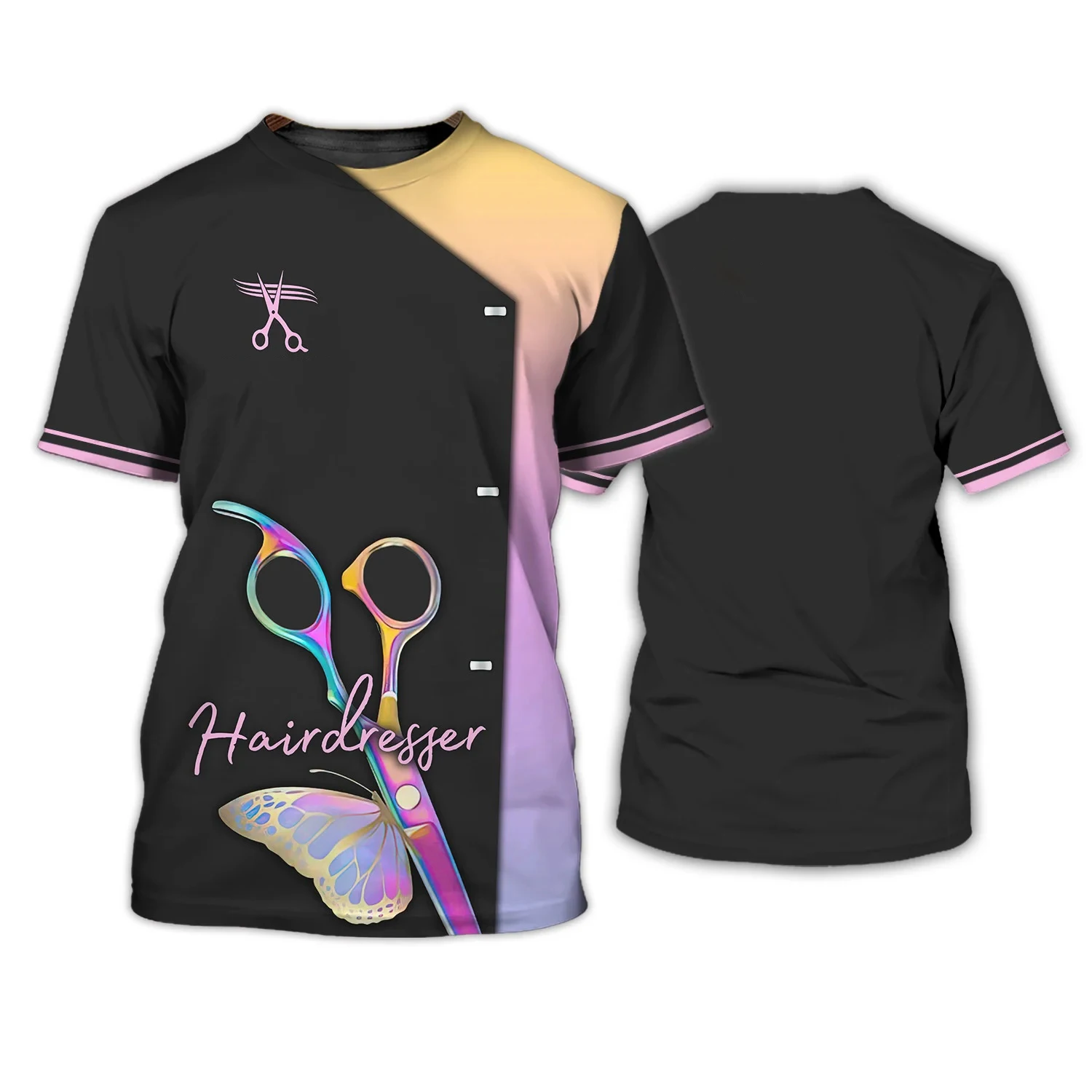 Hairdresser T-Shirts 3D Print Hair Stylist Salon Men Women Casual Fashion Oversized T Shirt Cosplay Tees Tops UniformStreetwear