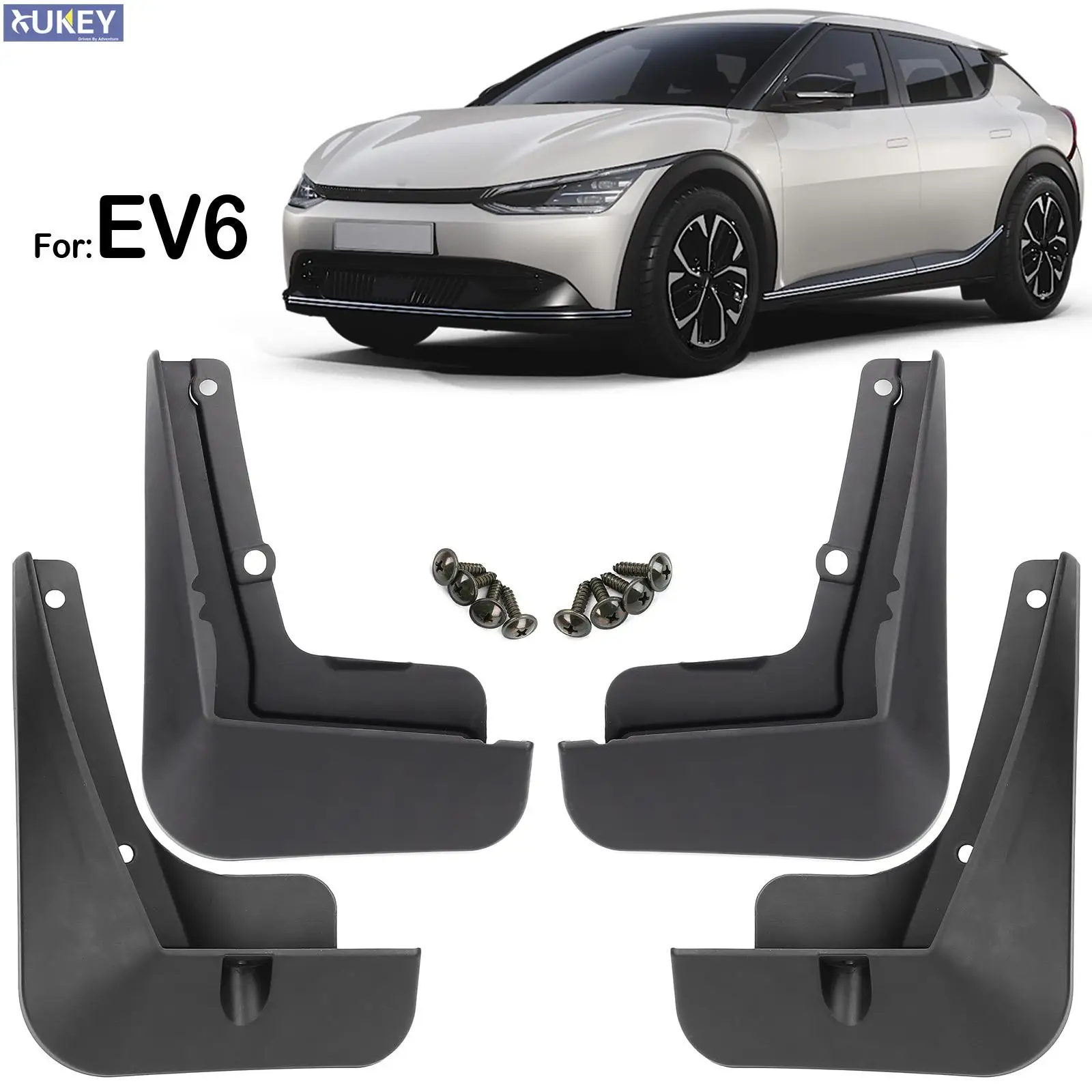 Set of 4x For Kia EV6 EV 6 CV EV 2021 2022 2023 Mud Flaps Splash Guard Mudguards Front Rear Fender Cover Car Styling