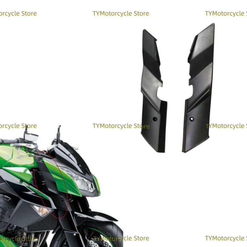 

Black Motorcycle Front Side Fender Fork Absorber Cover Fairing Cowl Fit for KAWASAKI Z1000 2010 2011 2012 2013