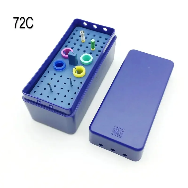 Dental Sterilize Plastic 72HOLES Endo Box for Diamond burs Reamer and Gutta Percha points