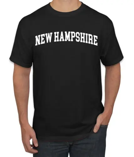 

State of New Hampshire College Style White Fashion Men T-Shirt