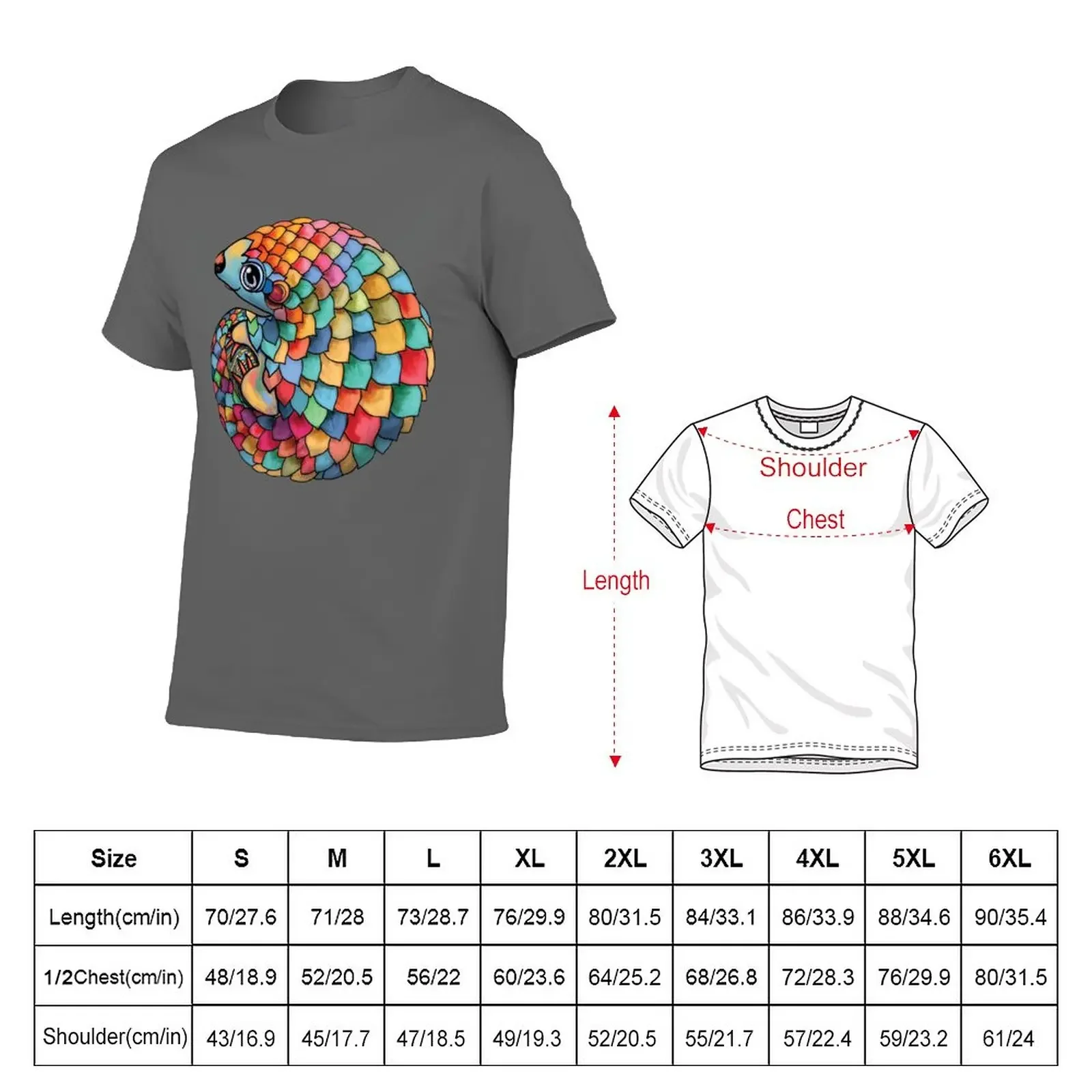 New Rainbow Pangolin T-Shirt man clothes Tee shirt mens t shirt graphic