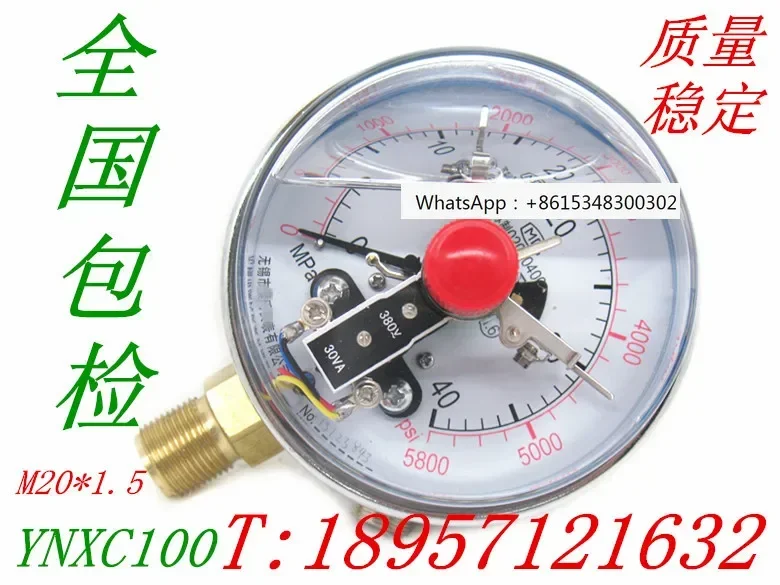 Wuxi Seismic Gauge YNXC100 Magnetic Assisted Seismic Contact Pressure Gauge