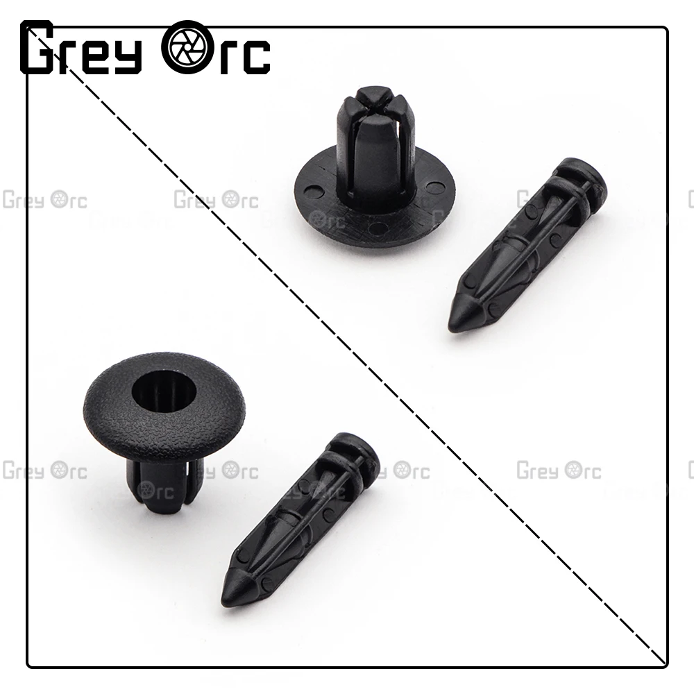 8mm Universal Auto Verkleidung Körper schwarz Niet 20 Stück Einstell platte Befestigungs clips Kunststoff Push Pin Verschluss Motorrad Zubehör