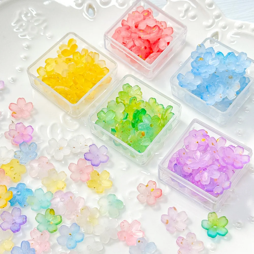 10mm 300/150pcs peach blossom three-dimensional holes sprinkled with golden, peach blossom scattered beads For DIY making
