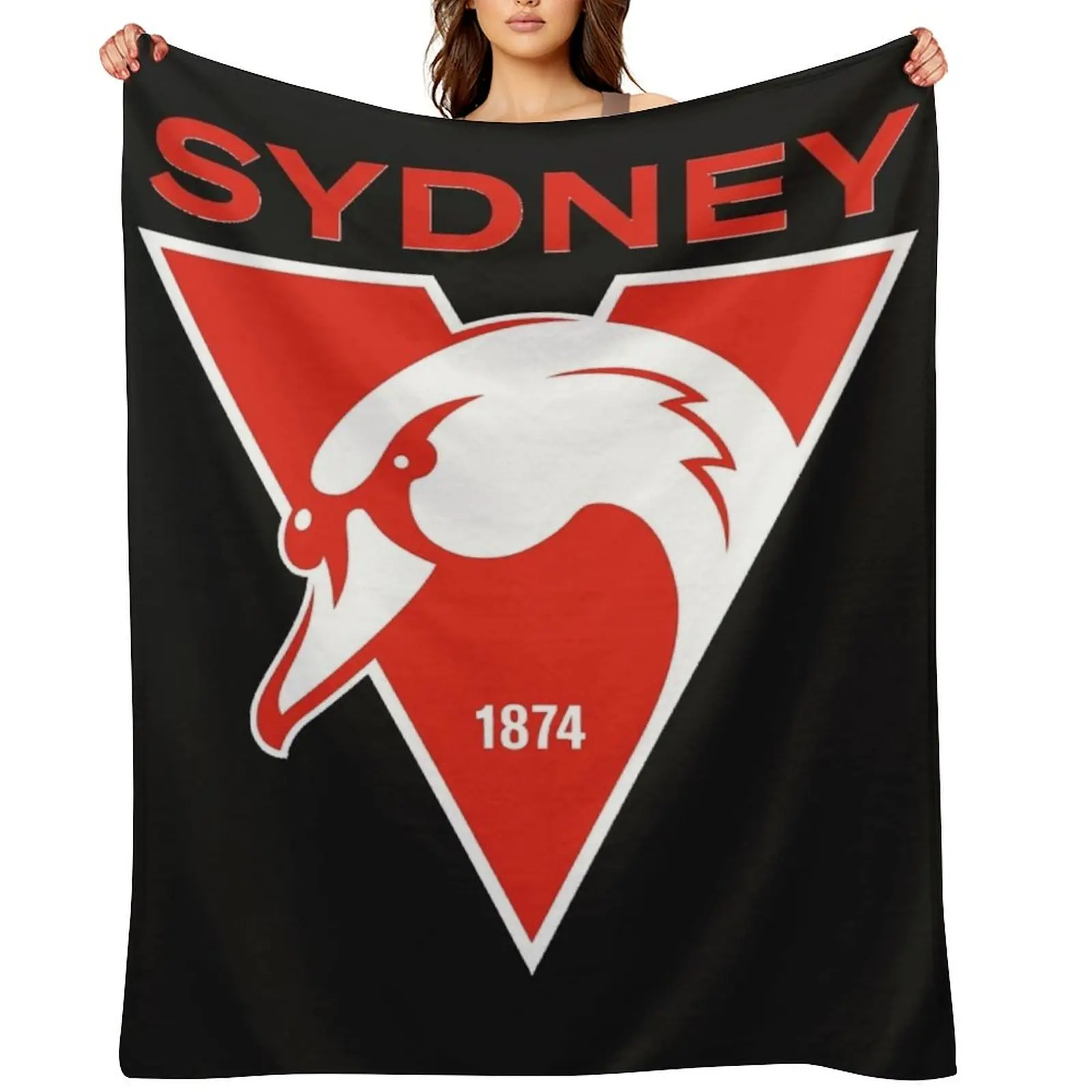 

Sydney the Bloods Swans Haughty Swannies-Logos Classic T-Shirt Throw Blanket Camping Sofas Cute Quilt Blankets