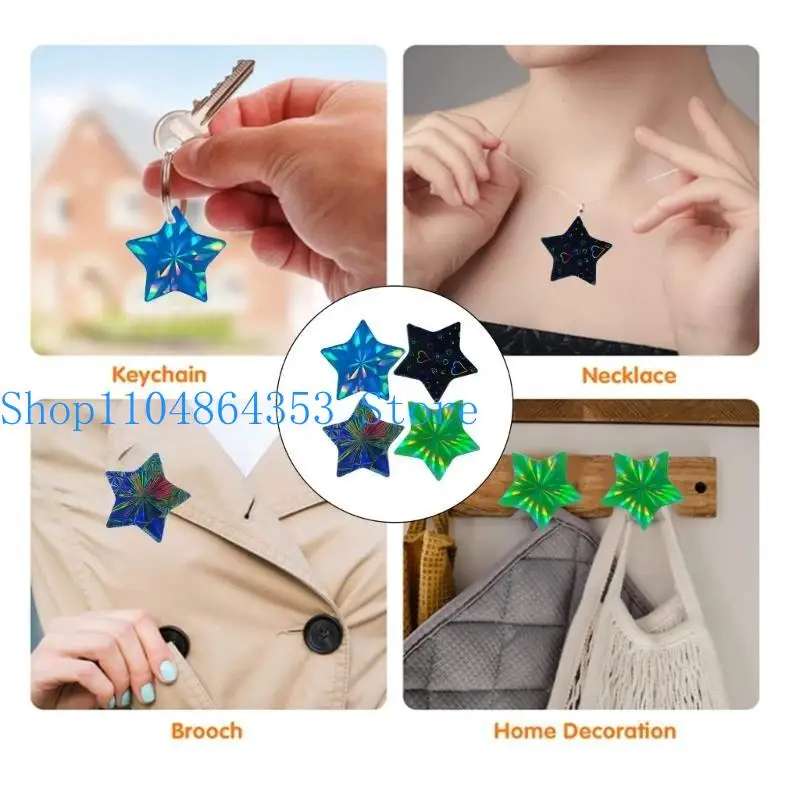 Schmuckgussform Holographische Harzform Pentagramm-Brosche Anhängerform Handyhalter Silikonform für DIY-Bastelarbeiten – Detail 6