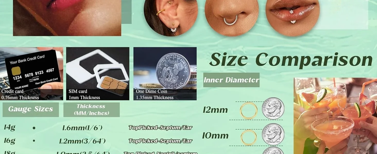 Drperfect 1PC Rook Augenbrauenpiercing 16G flache Helix Hoops vertikal gebogene Langhantel Edelstahl Daith Conch Septum Stud Schmuck – Detail 3