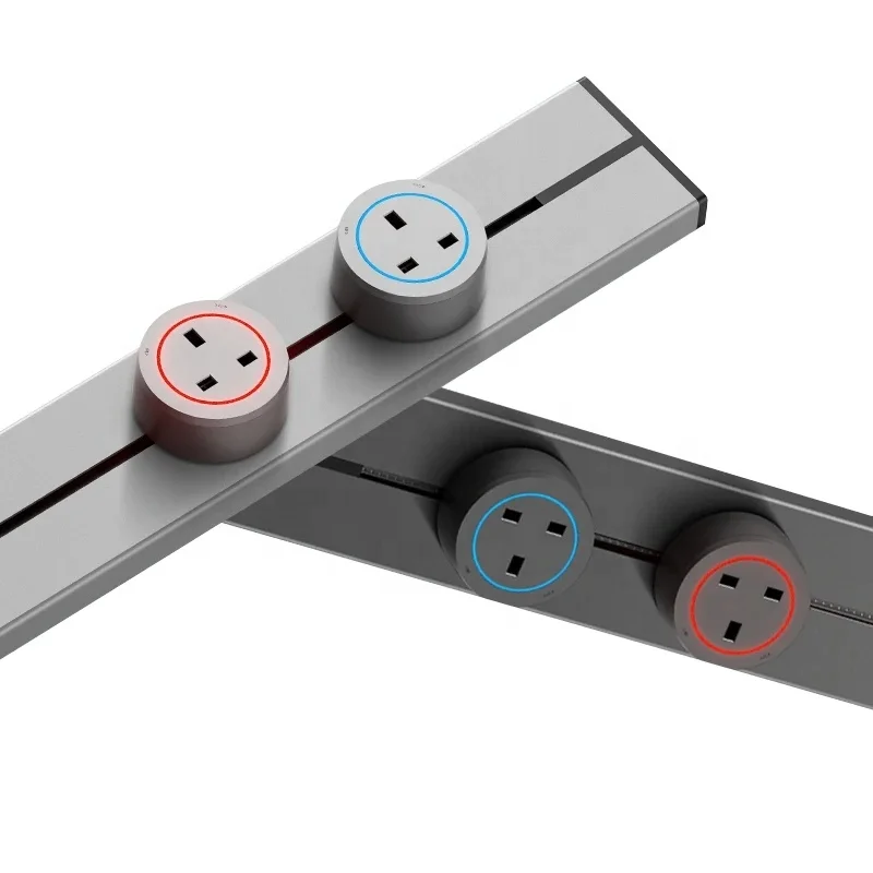 5개 OEM 맞춤형 상업용 NFC 파워 트랙 소켓 방수 벽걸이형 NFC 레일 소켓 주방용 이동식 벽 레일 CN