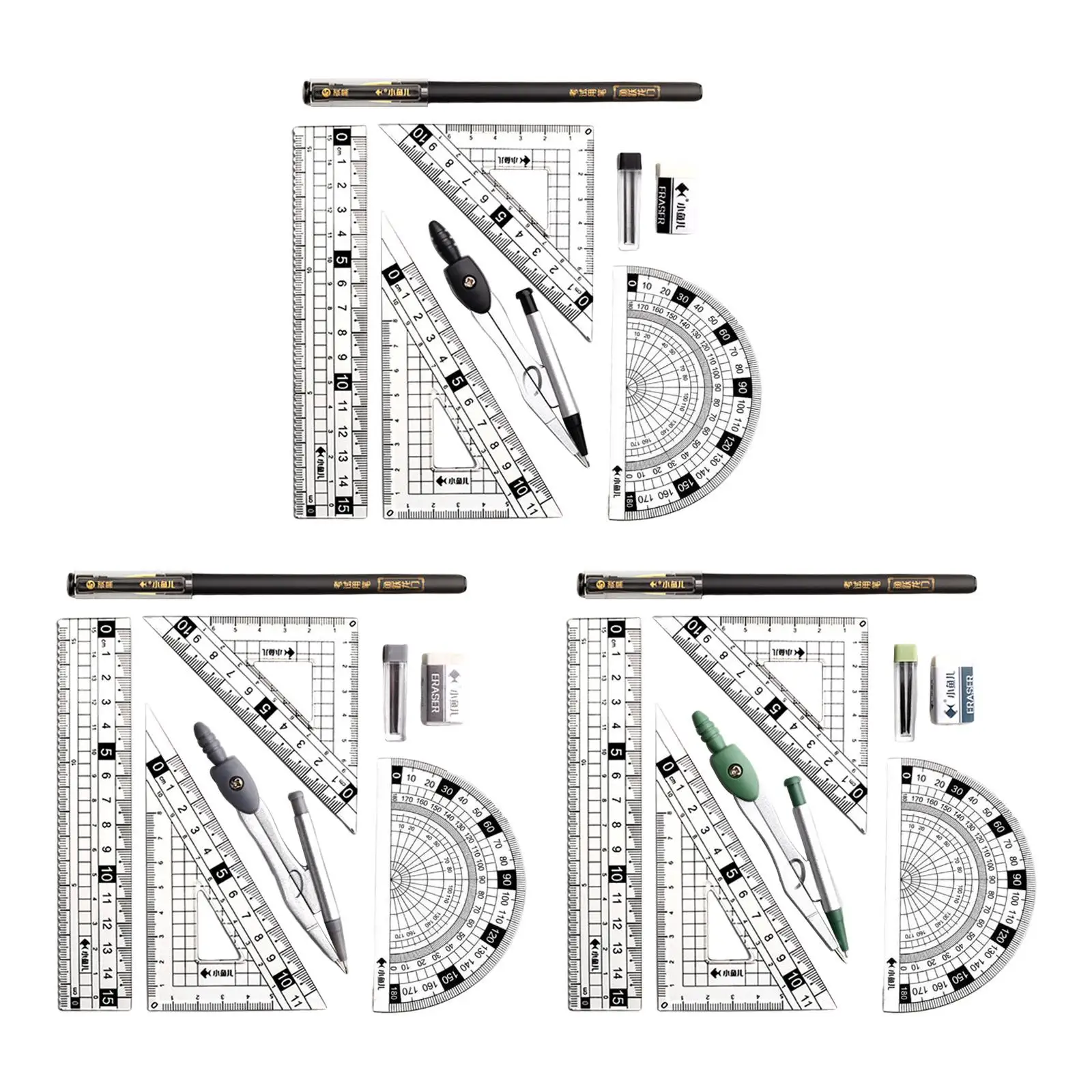 Professional Geometry Math Ruler Protractor Triangle Ruler for Math Drafting